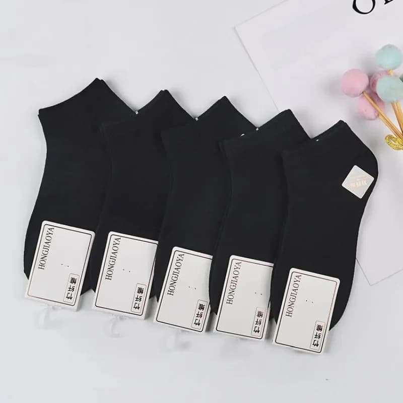5 paires 1 Lot Unisexe Hommes Femmes Chaussettes Ensemble Pack Harajuku Streetwear Court-circuitent des Socquettes Noir Blanc Décontracté Hip Hop Skateboard Sox