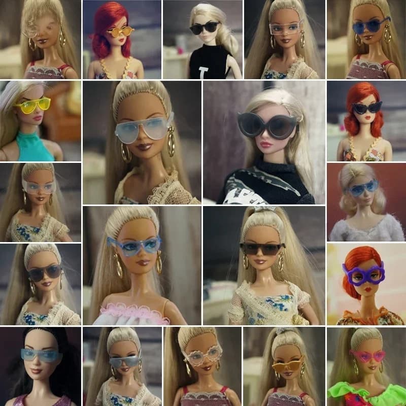 Mini lunettes de soleil en plastique sans verres pour poupée Barbie, lunettes pour poupées Ken Boy, accessoires pour maison de poupée 1/6