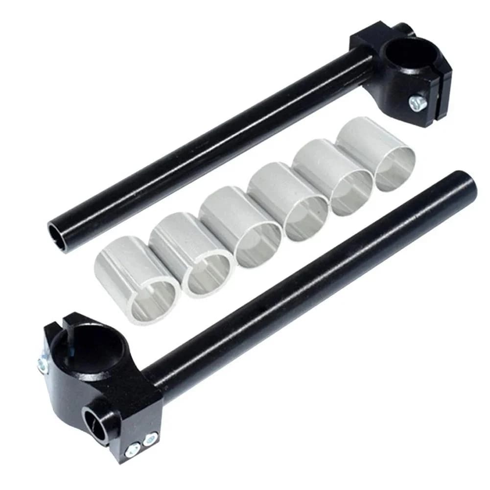 Guidon de moto de course Cafe Racer, 2 pièces, réglable CNC 26MM 30MM 31MM, barre de poignée de fourche à Clip