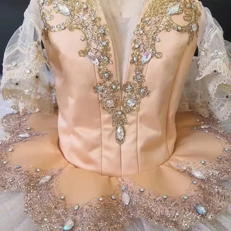 Nouvelle jupe de ballet professionnelle, tutu classique en forme de crêpe, costumes