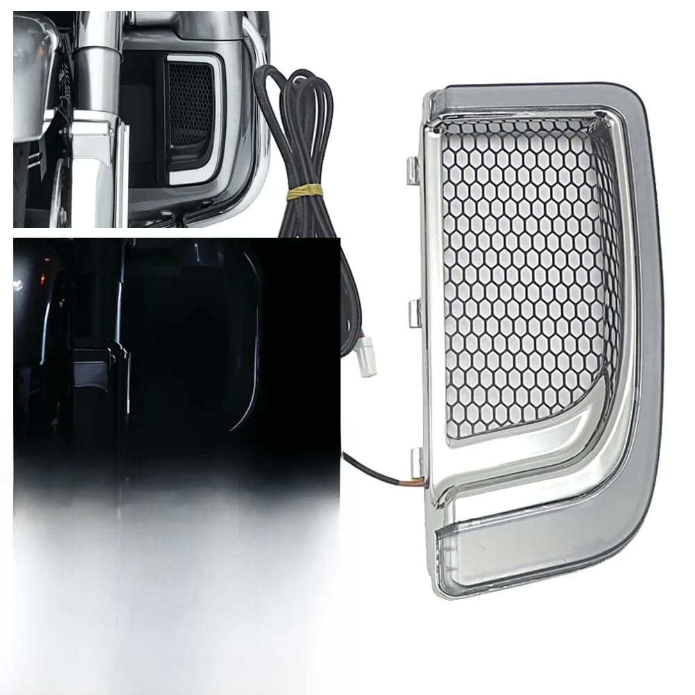 Carénage LED noir pour motos, grilles inférieures, lumière pour Touring Street Electra Glide Tri Glide FLHTKSE CVO Limited FLHTCU