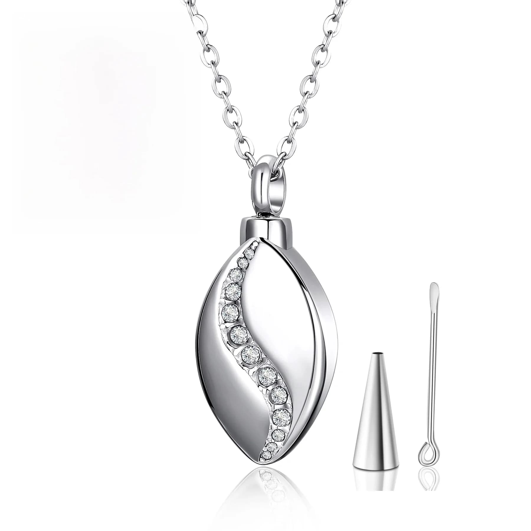 Livraison directe à la mode en acier inoxydable larme urne pour animaux de compagnie cendres collier pendentif commémoratif cendres souvenir crémation bijoux