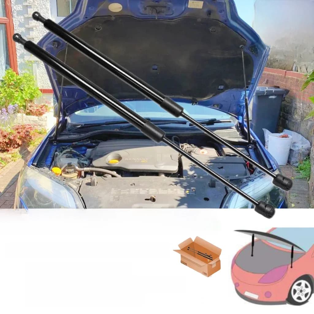 Vérins à gaz modifiés pour capot de capot avant, amortisseur, élévateur, prend en charge l'accessoire en fibre de carbone, piston le plus récent, Renault décennie kIII X91, 2007-2015