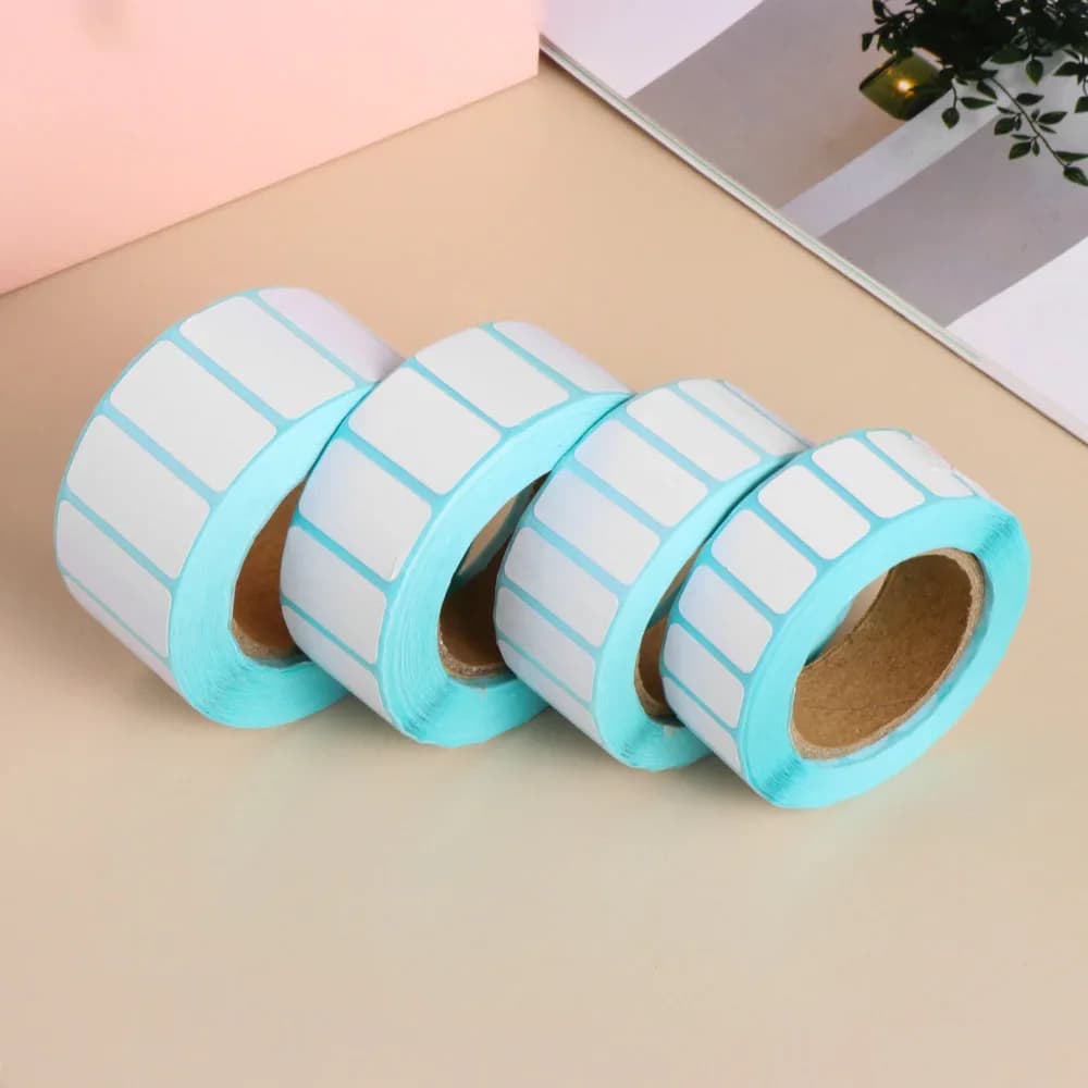 Autocollants d'étiquettes thermiques imperméables, papier adhésif blanc, autocollant de prix de supermarché, étiquette vierge, impression directe, 1000/700 pièces