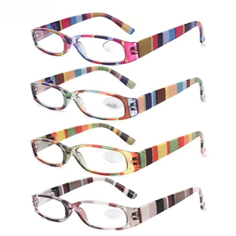 Lunettes de lecture colorées pour femmes, lot de 4, à la mode, de bonne qualité, petites lunettes de lecture presbytes élégantes +1.00 1.50 2.00 2.50 3.00 3.50