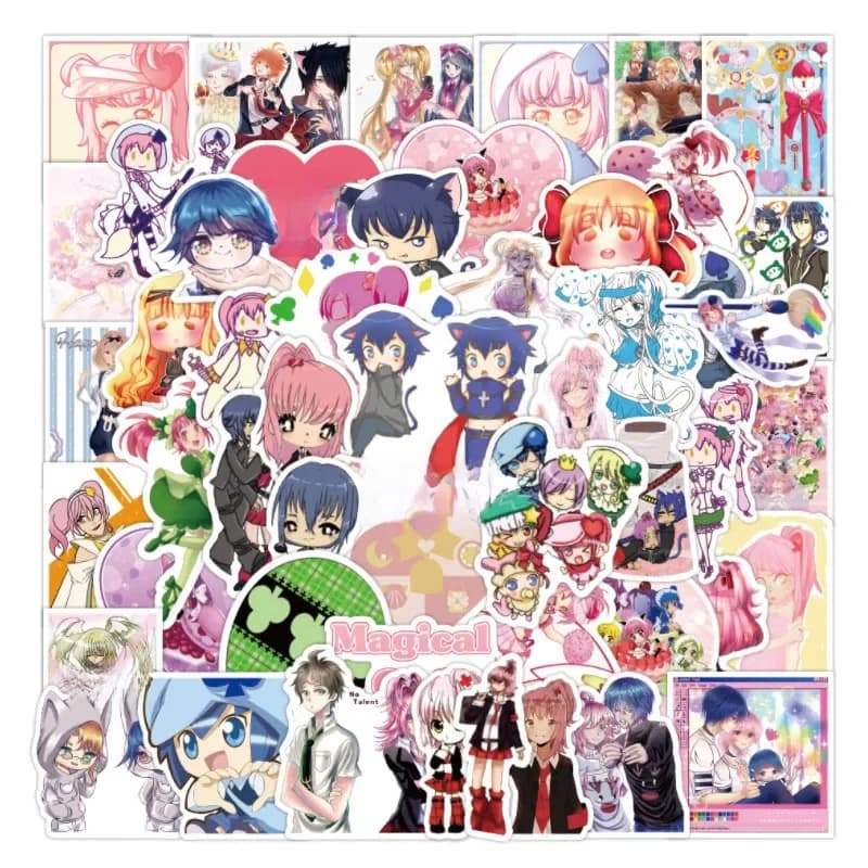 Shugo Chara Graffiti-Autocollants Étanches pour Téléphone, Ordinateur Portable, Bagages, Mignon, Skateboard, Valise de Voyage, Étuis à Crayons, 10 PCs, 30 PCs, 50PCs