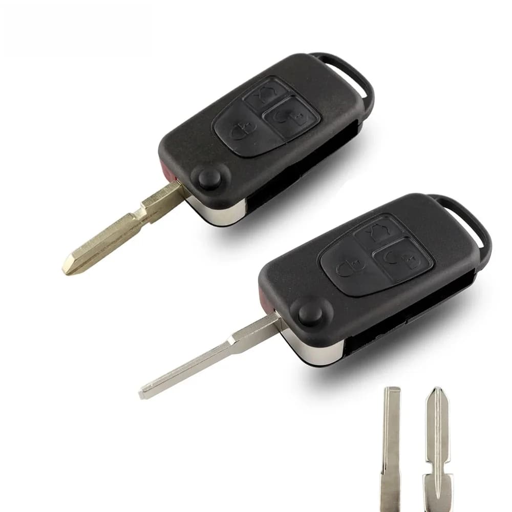 YIQIXIN housse de clé de voiture pour Mercedes Benz ML C CL S SL SEL classe ML320 C230 ML430 étui de clé à distance Fob 3 boutons rabat pliant