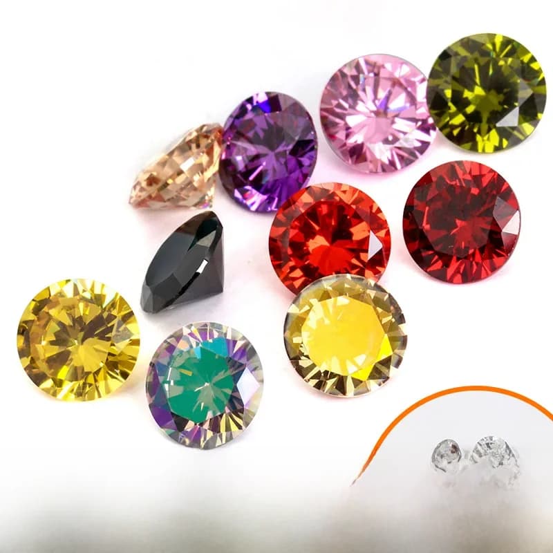 50/20 pièces Zircon Multi taille Zircon rond pierre précieuse AAAAA zircone accessoires fabrication de bijoux pierres précieuses bague collier boucle d'oreille pierre précieuse