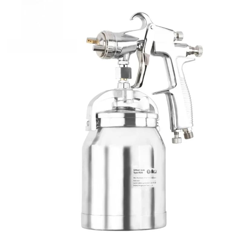 LearGPENG-Pistolet de Pulvérisation avec Buse de 2.5mm, Brosse à Air, Aspiration, Rajeunissement, 1000cc, Coupe de Peinture Hémisphère, pour Meubles, Base Automobile
