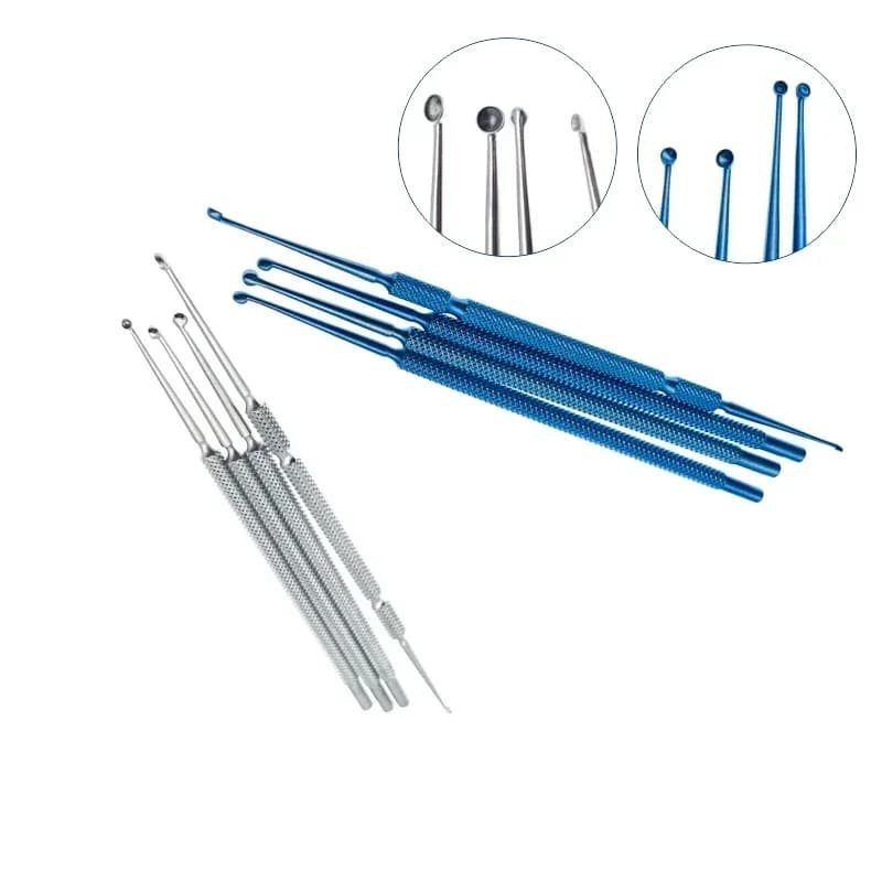 Pince en titane/acier inoxydable, Curette de Chalazion, Micro Instrument chirurgical ophtalmique vétérinaire pour les yeux