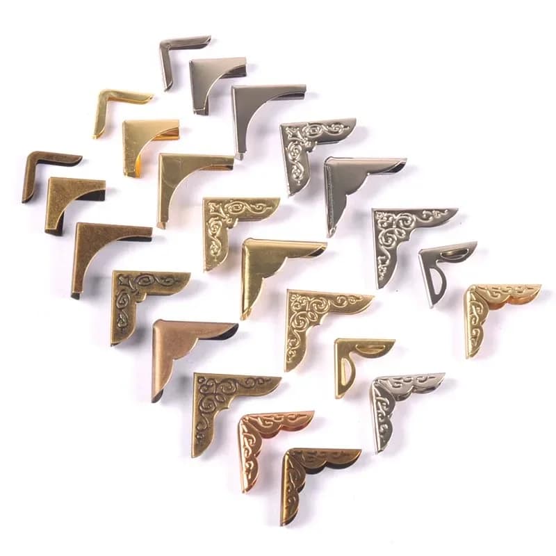 Protecteurs d'angle Photo argent/doré/Bronze, 50 pièces, Albums Menus, coins métalliques pour livres, dossiers, Scrapbooking, artisanat de décoration