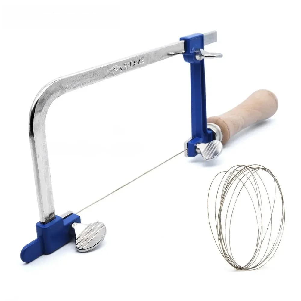 SUBRILLI-Cadre de Coping de Scie Réglable avec Fil Diamanté, Arc de Scie à Main en Forme de U pour le Travail du Bois, Outil de Coupe de Bricolage, Scie à Métal