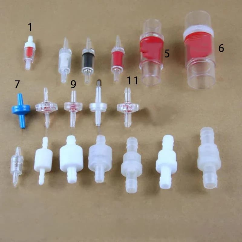 Vanne unidirectionnelle en plastique sans retour d'eau, vanne d'arrêt d'eau, clapets de contrôle de fluides en ligne pour carburant, gaz et liquide, 2 pièces