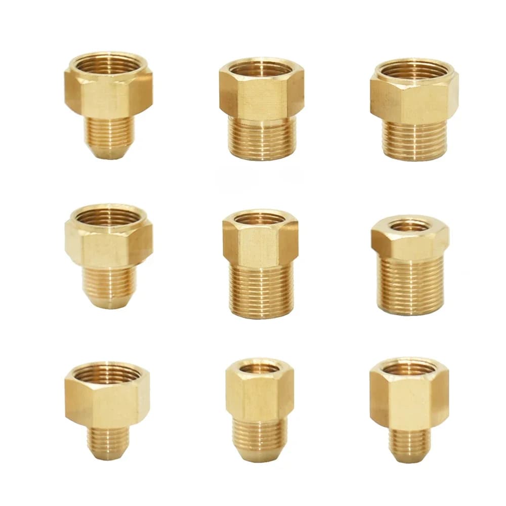 Connecteur fileté en laiton mâle et femelle, pas de dent, cuivre, robinet d'eau, machine à laver, couremplaçant chaud, 1/2 ", M14, M18, M22, 3/8", 1.5mm