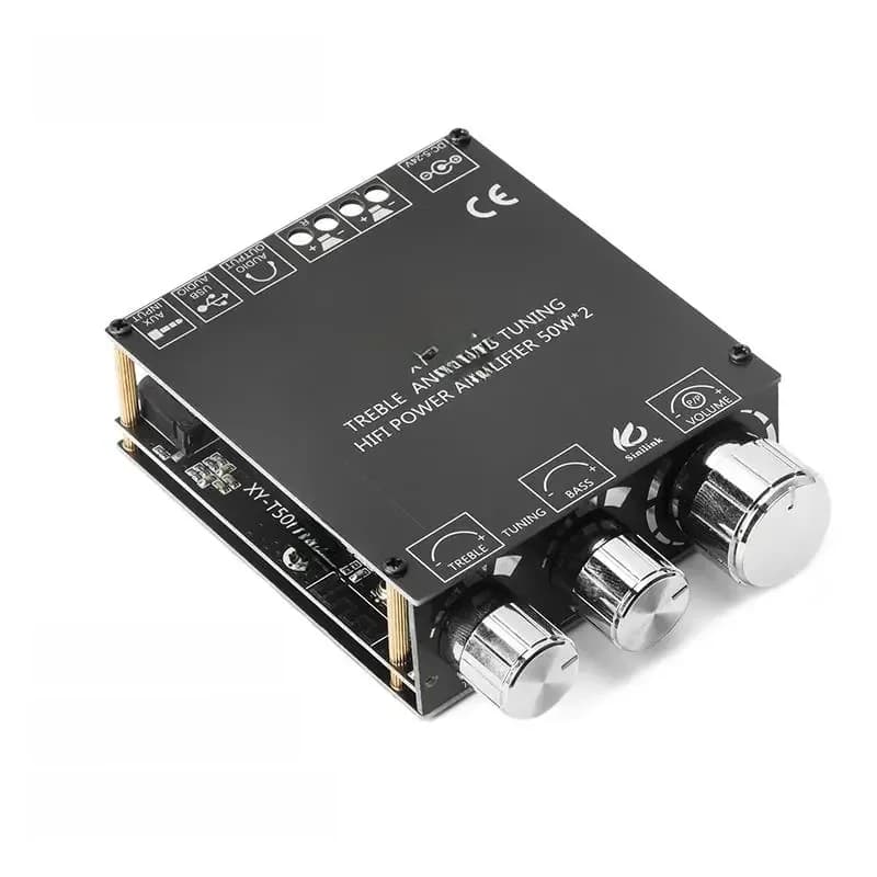 Carte amplificateur de caisson de basses Bluetooth 5.0 TPA3116D2 50W+50W, amplificateur audio stéréo haute puissance 2.0 canaux, AUX USB, amplificateur de voiture T50L T50H