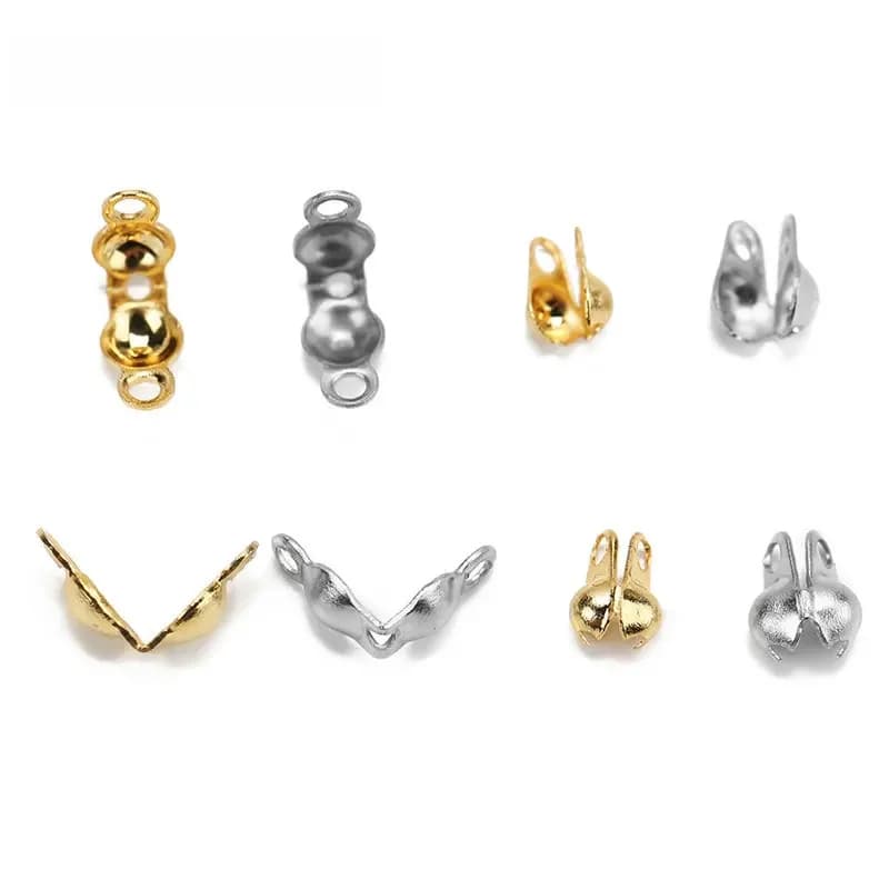 Fermoirs en acier inoxydable, 50 pièces, crochets pour collier de perles, Bracelet, couleur or, sertissages d'extrémité, connecteurs de perles, résultats, fournitures de bijoux
