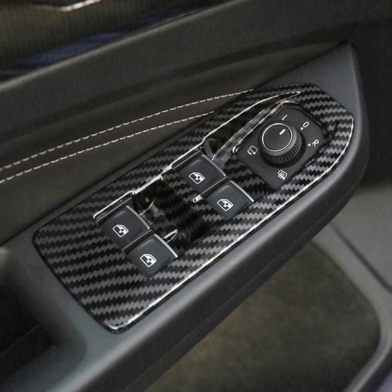 Autocollant de panneau d'accoudoir de porte, bouton de levage de vitre de voiture, garniture de commutateur, accessoires pour VW Golf 8 MK8 2020 2021 2022 2023