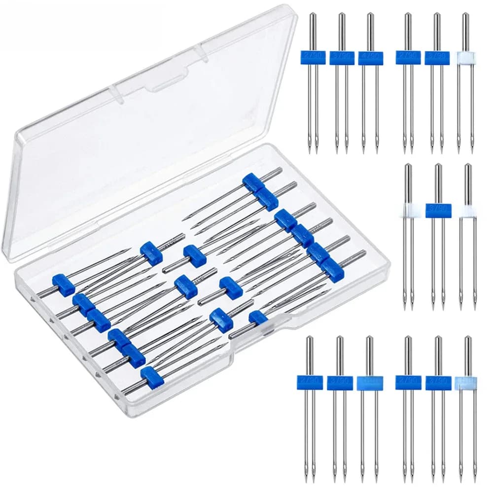 Machine à coudre, aiguilles jumelles, taille 2.0/90 3.0/90 4.0/90, Double aiguille, aiguilles extensibles pour Machine à coudre domestique, 3 à 9 pièces