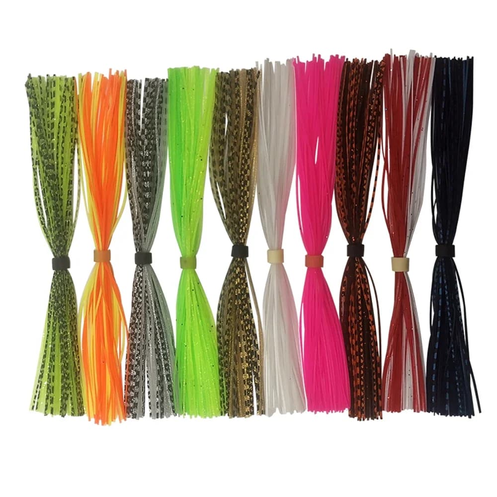 Jupes de parapluie en silicone à 44 brins, accessoires de pêche, buzzbemberg spinner, lot de 5 pièces