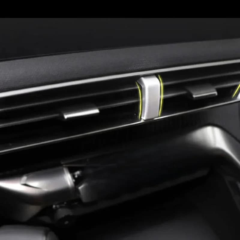 Couvercle de décoration de sortie de climatiseur de voiture, accessoires de garniture de style de voiture en acier inoxydable, 1 pièce, pour Peugeot 3008 GT 5008 2017 – 2021