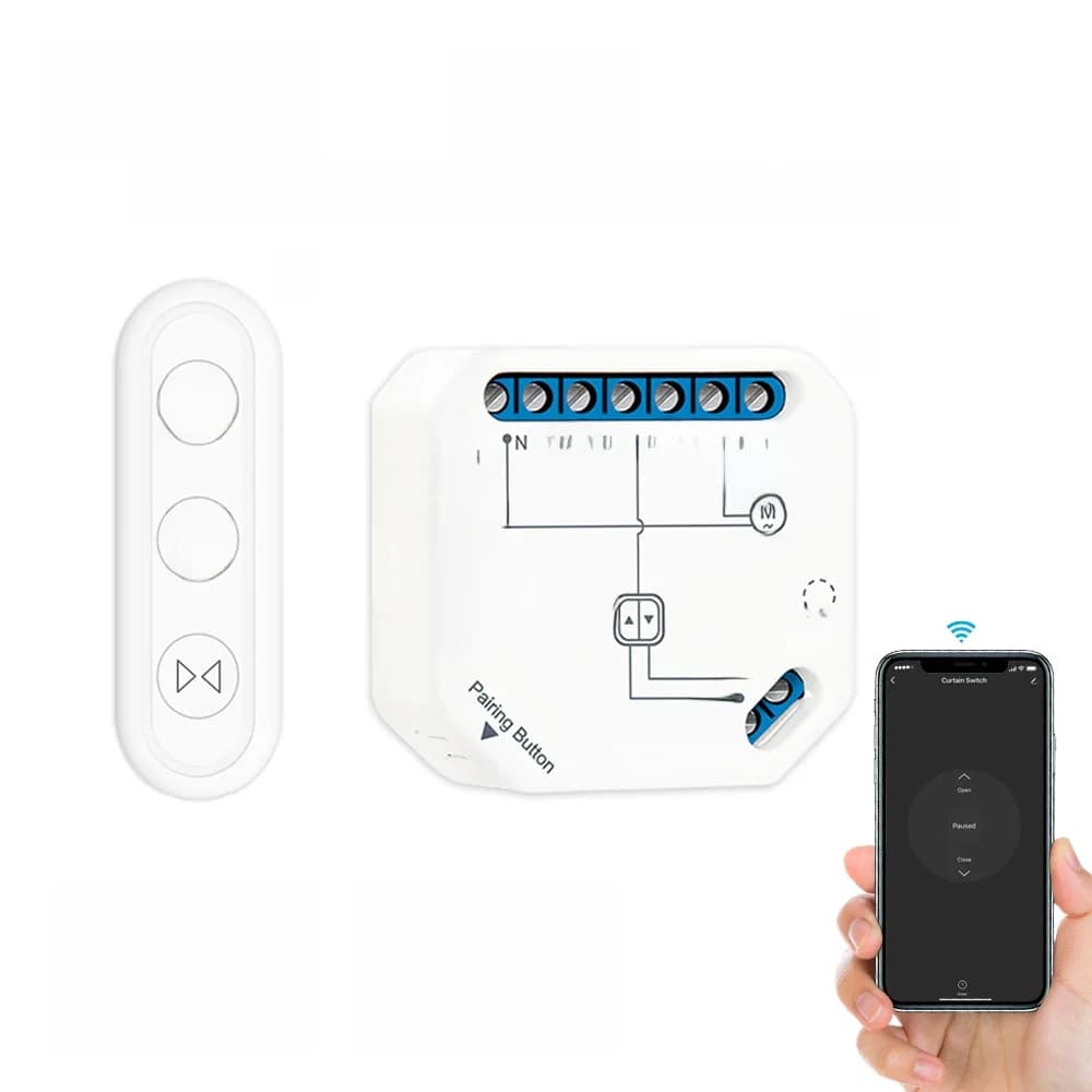 Tuya – Module de commutateur de rideau intelligent, télécommande, stores, volet roulant, RF + WiFi, minuterie d'application Google Home Alexa, maison intelligente, bricolage