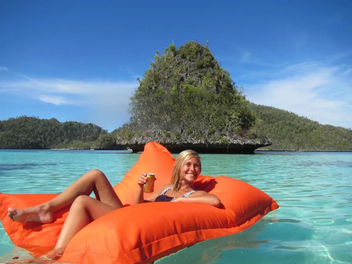 Pouf flottant surdimensionné de luxe, peut accueillir confortablement deux adultes, sac de haricot flottant pour piscine, coussin de salon, plaisir extérieur