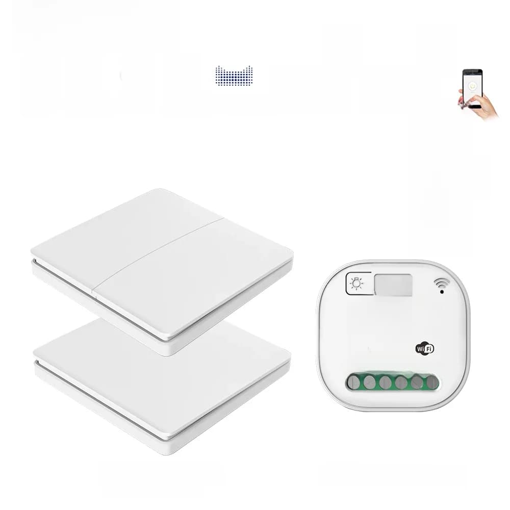 SIXWGH – interrupteur WIFI 16a, pour maison connectée, avec application Tuya, télécommande, minuterie, sans batterie, fonctionne avec Google Home Alexa