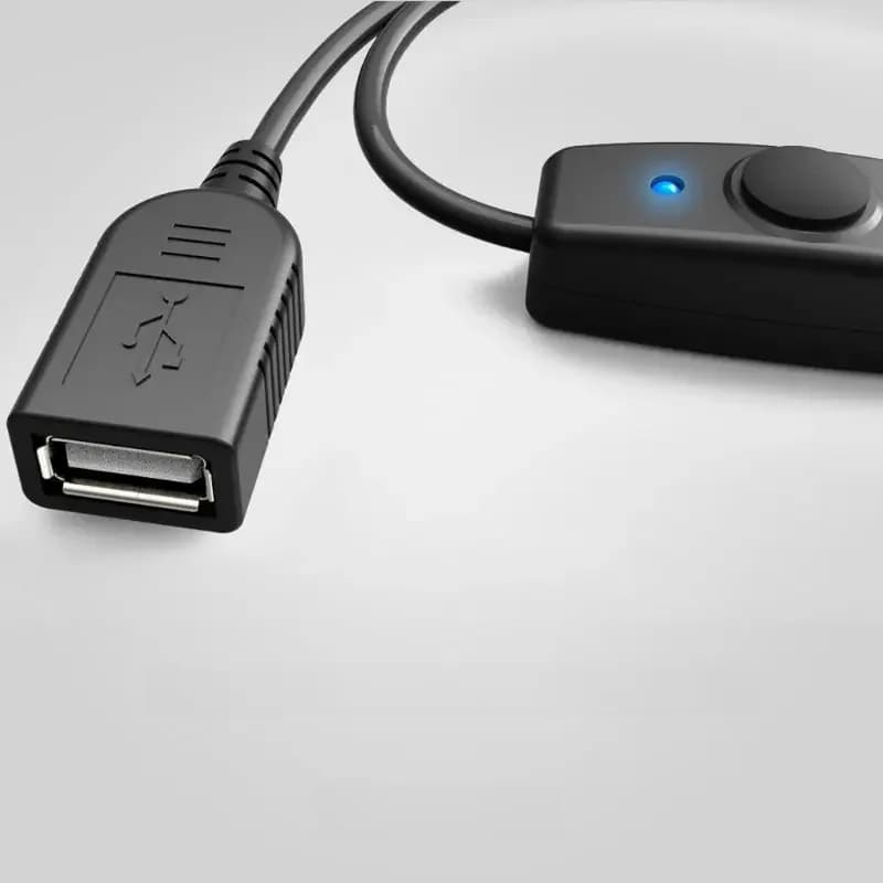 Rallonge de synchronisation de données USB 2022, câble d'extension avec interrupteur ON/OFF, indicateur LED pour Raspberry Pi, PC, ventilateur, lampe LED, 2.0