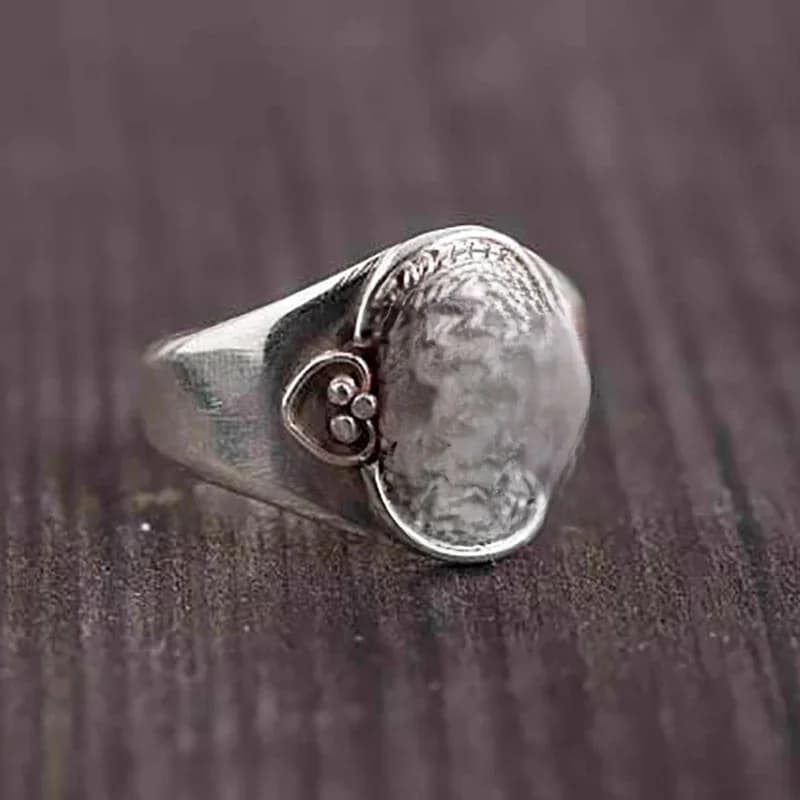 Bague ajustable en tourmaline rouge du sud pour femmes, bijou en argent incrusté à la main, design Unique, style ethnique rétro