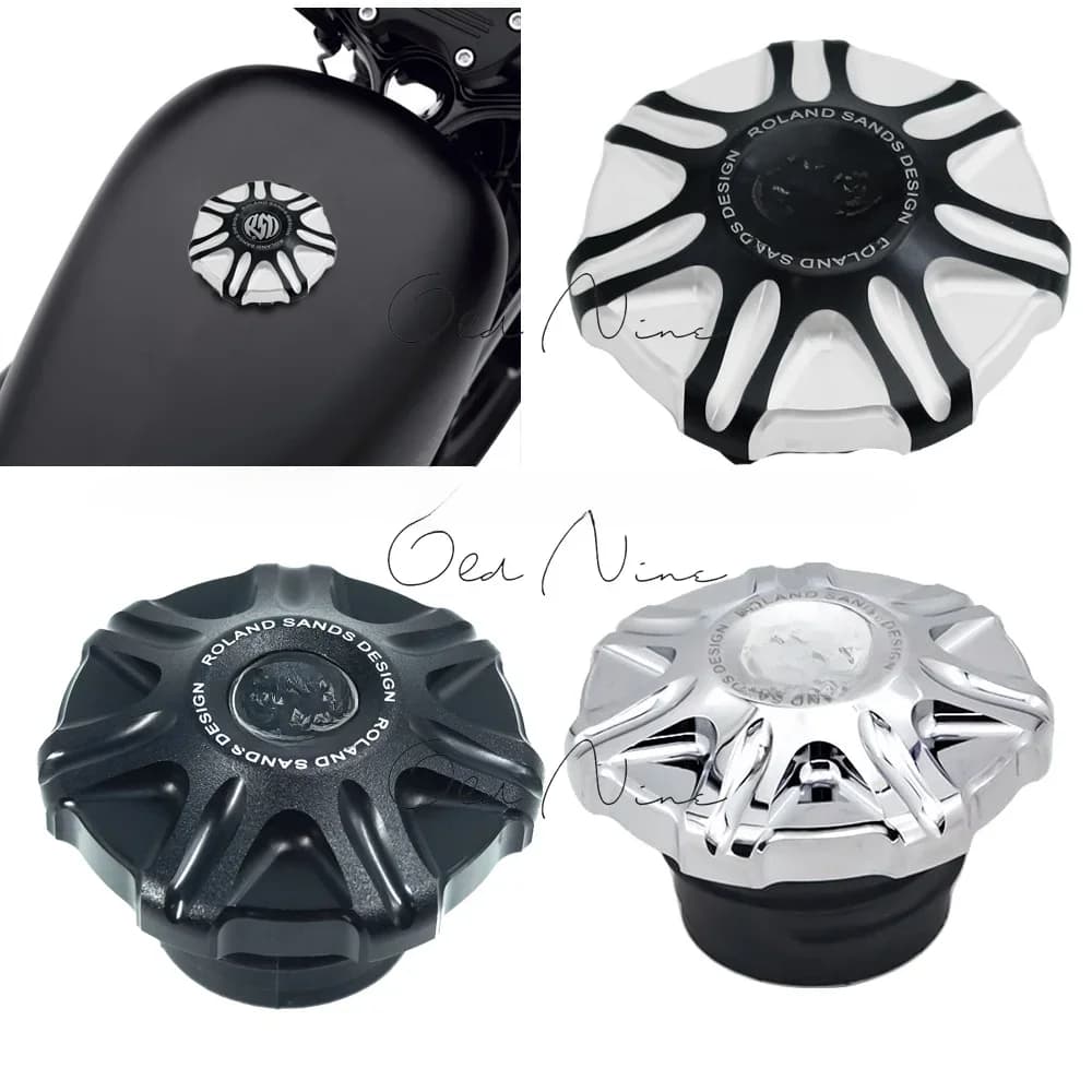 RSD-Bouchon de Carburant Ventilé Précieux pour Moto, Bouchon de Gaz Personnalisé pour Harley Sportster XL 883 1200 Touring Road King ocia Softail