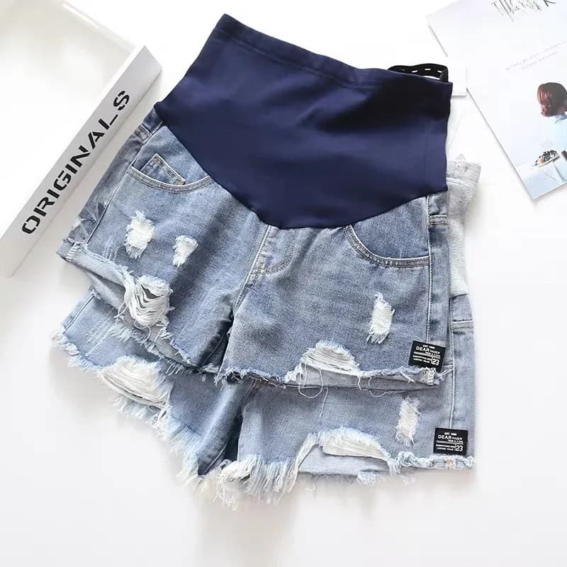 Jeans de maternité pour femmes enceintes, Shorts de grossesse en Denim, taille basse, grande taille, pantalons amples, vêtements d'extérieur