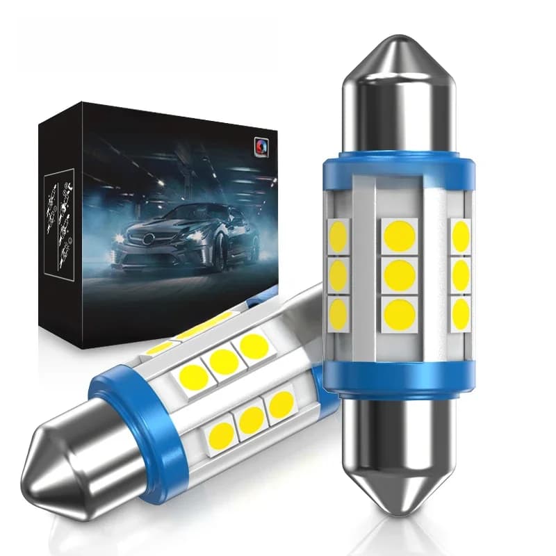 2x feston C5W C10W 3030 puce ampoule Canbus 31mm/36mm/39mm/41mm voiture lampe à LED intérieur dôme lecture plaque d'immatriculation lumières 6000K
