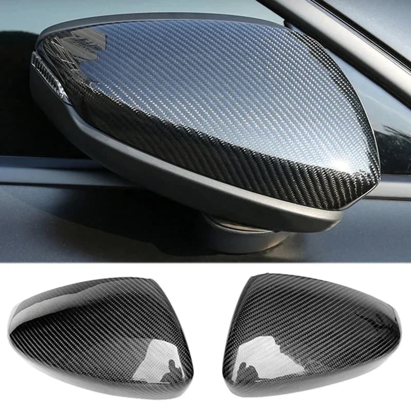 Couvercle de rétroviseur en Fiber de carbone véritable, pour Audi A3 8Y S3, capuchons de rétroviseur latéral 2021 – 2024, accessoires de voiture uniquement pour LHD