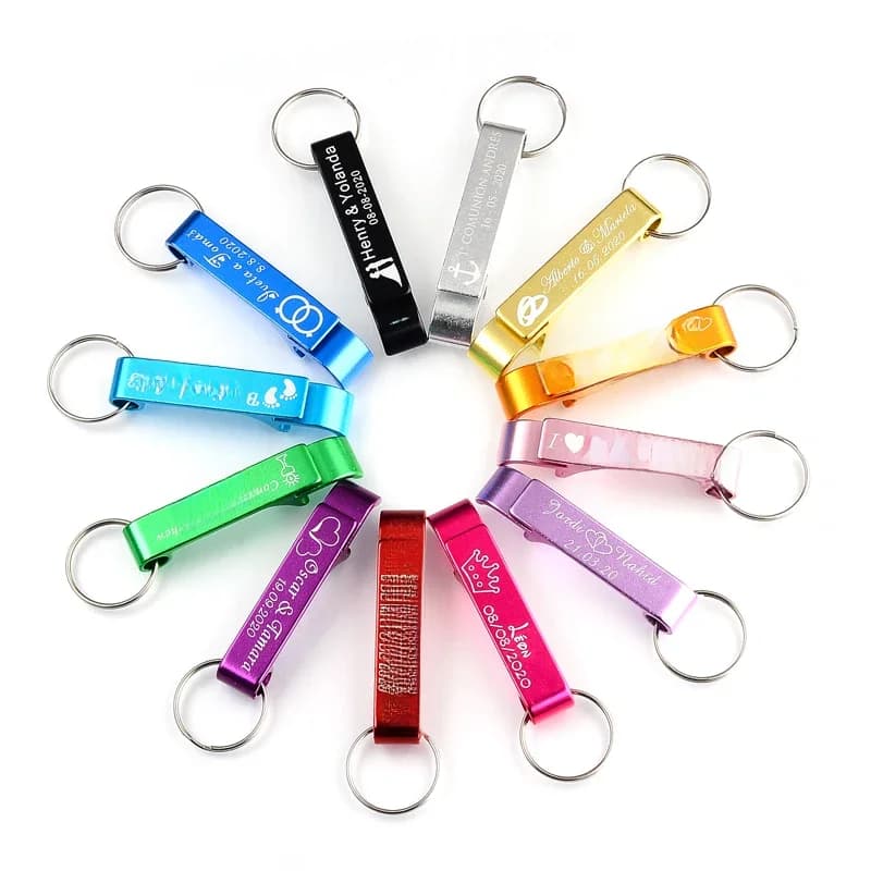 Ouvre-Bouteille Gravé Personnalisé, 50 Pièces, Clé, Faveurs de Mariage, Brasserie, Hôtel, Restaurant, Logo de Noël Privé