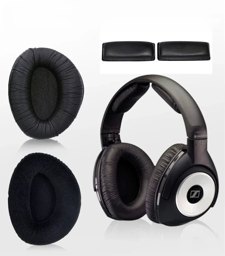Coussinets d'oreille de remplacement avec bandeau, protège-oreilles pour casque Sennheiser RS110 RS160 RS170 RS180 HDR160 HDR170 HDR180