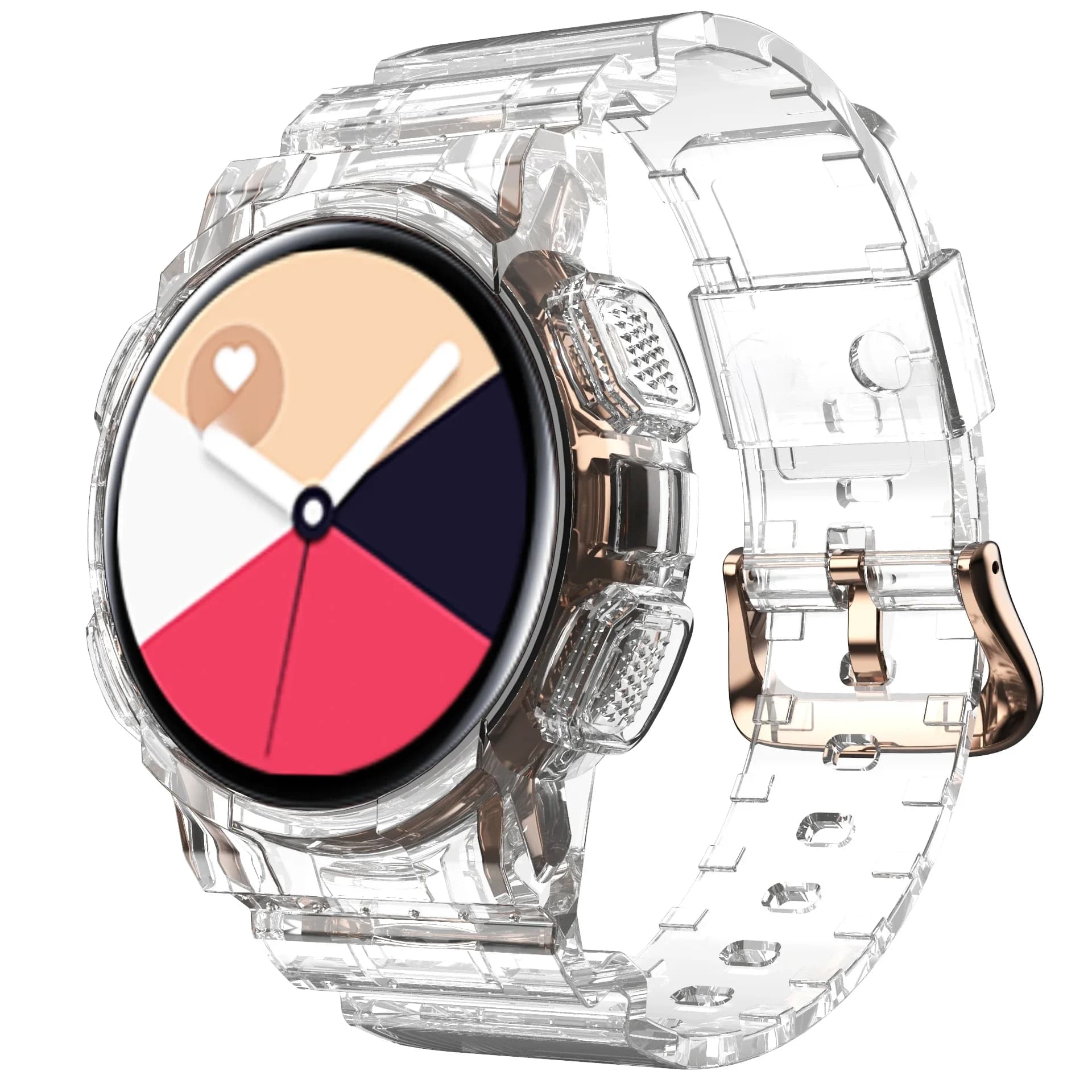Bracelet de montre en TPU pour Samsung Galaxy Active 2, bracelet de sport transparent, étui, plus récent, 40mm