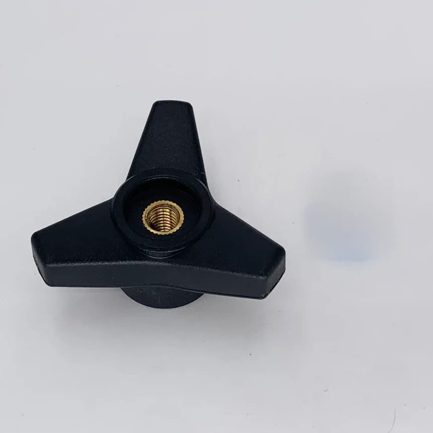 Vis de diamètre à tête triangulaire, trou traversant, poignée de serrage, bouton, écrou, filetage femelle, M8, M10, M12, M16, 63mm, 80mm, 100mm