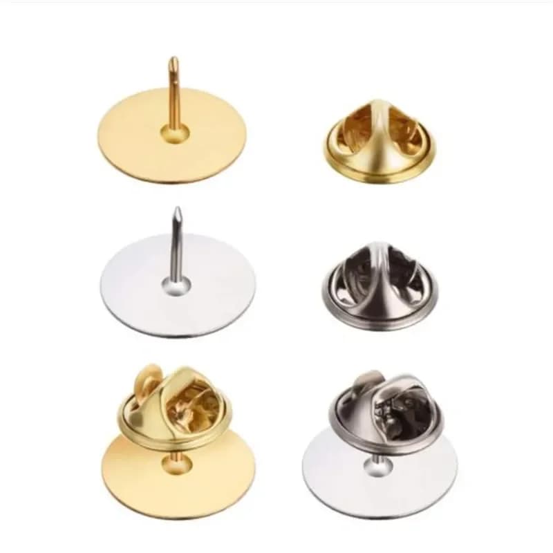 50 ensemble broche porte-épingle cravate chapeau porte-Badge dos presser Base plate poignard papillon fermoir broche embrayage bijoux à bricoler soi-même résultats