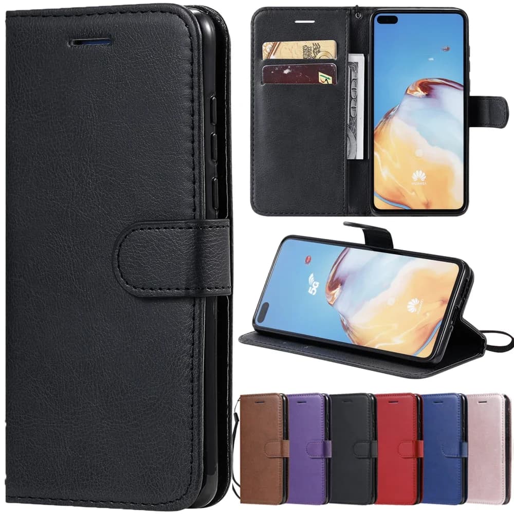 Étui portefeuille à rabat en cuir pour Huawei P20 P30 Lite Honor 600/400/200/10 Lite X9b X9c X9d X8b X8c X8d X7b X7c X6b X6c