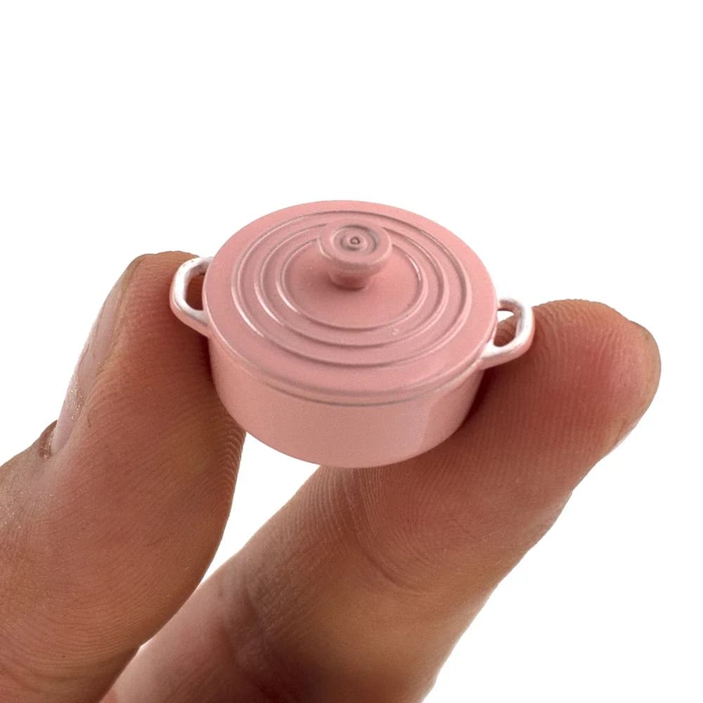Accessoires miniatures pour maison de poupée 1/12, 1 pièce, Mini Pot à soupe, Simulation de meubles, ustensiles de cuisine pour décoration de la maison de poupée