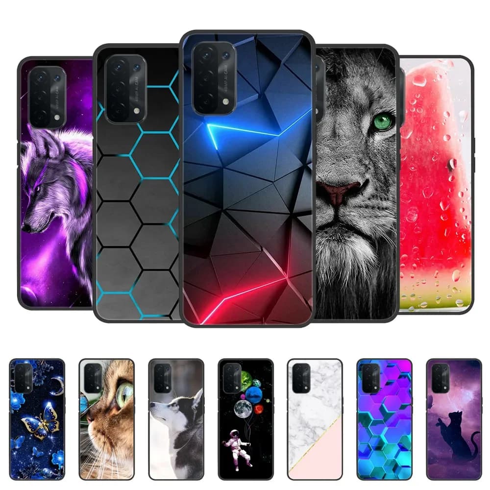Pour Oppo A54 5G étui silicone couverture arrière coque de téléphone pour Oppo A54 5G CPH2195 étuis coque de pare-chocs souple pour OPPOA54 A 54 5G 6.5 pouces
