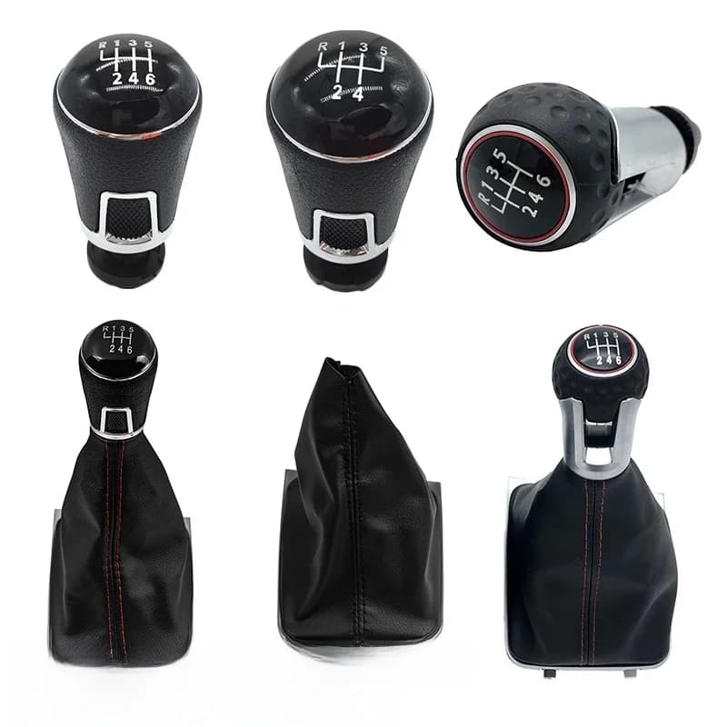 Pour VW Volkswagen Golf 7 A7 MK7 GTI GTD 2013 2014 2015 2016 2017 2018 pommeau de levier de vitesse de voiture avec étui de démarrage en cuir