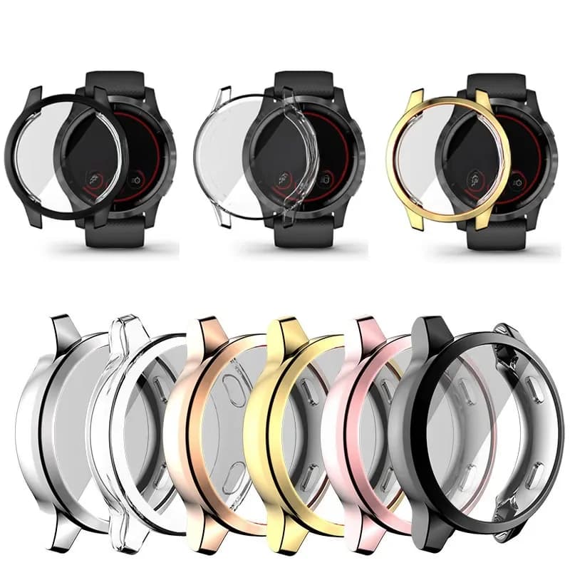 Coque de protection d'écran souple en verre TPU, cadre pour Garmin Vivoactive 4/4s Venu 2/2S 40mm 45mm, pare-chocs Vivoactive4 Venu2