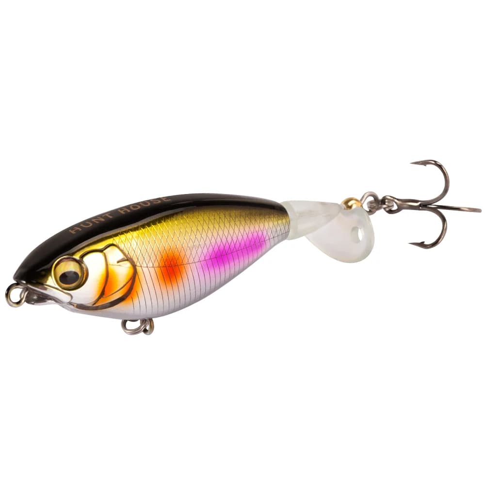 Leurre de pêche rotatif Hunthouse Rotating Tail Bait Pencil 65mm/80mm 5.7g/10.8g flottant, type Walk The Dog, pour la pêche au bar