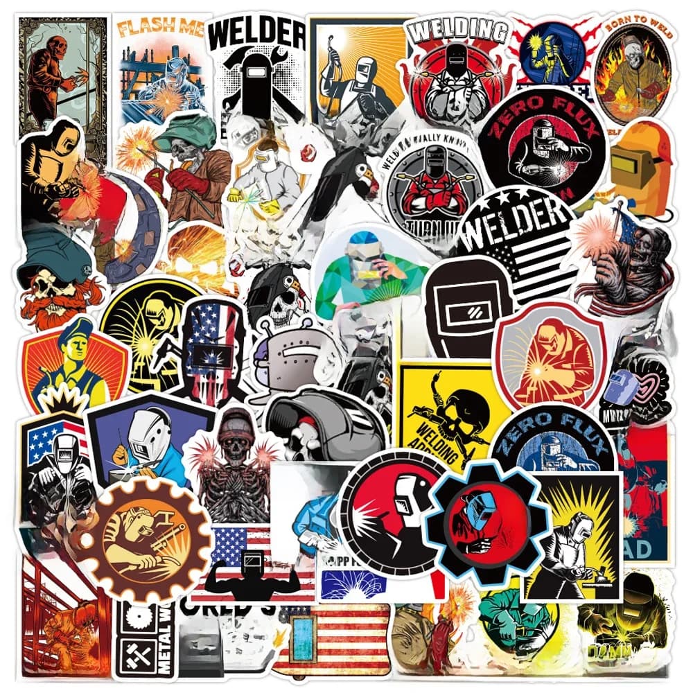 10/30/50 PIÈCES Mélange Soudeur Graffiti Autocollants BRICOLAGE Bagages À Roulettes Étanche BRICOLAGE Cool Dessin Animé Autocollant Jouets Cadeau