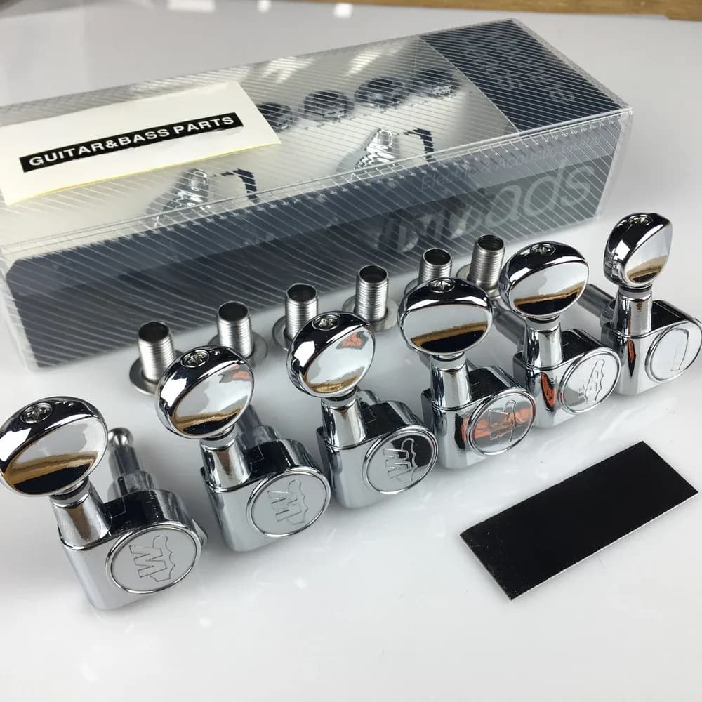 Wilkinson WJN-05 Électrique JEMachine Têtes Tuners Mini Ovale Tuner pour ST TL Tele Chrome Argent Tuning Pegs