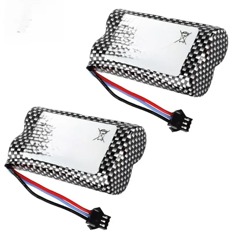 1/2/3/5/10 batteries rechargeables 7,4 V 1300 mAh pour montre, voiture RC acrobatique à détection de geste, batterie 18650 7,4 V pour voitures RC