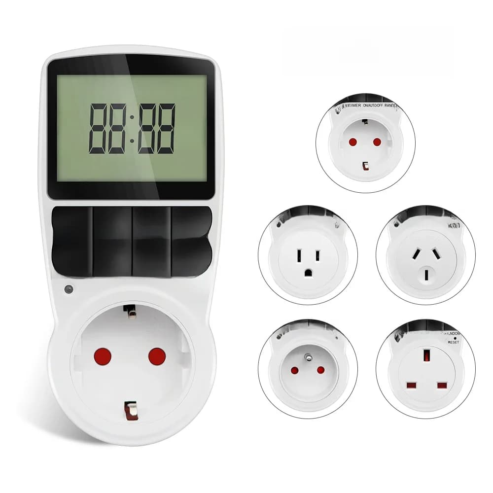 Minuterie numérique électronique, minuterie de cuisine programmable, prise de contrôle 220V EU US UK AU