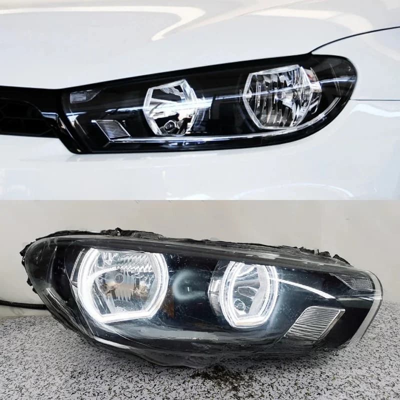 Clignotant Ultra Lumineux LED Angel Eyes, Kit Halo Rings, Fit for Volkswagen, VW Contrasting Rocco III MK3, DTM U Style