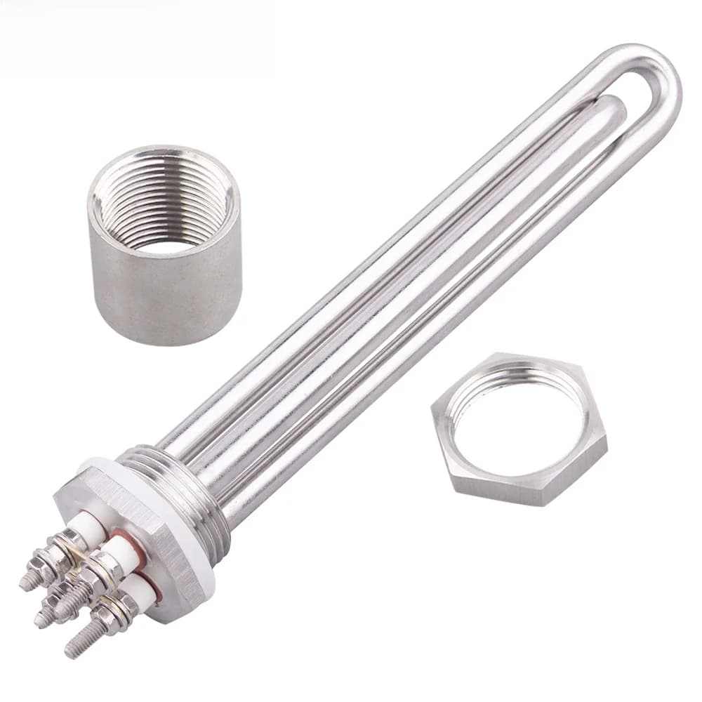 Élément chauffant 12V, eau d'immersion, 1 pouce, BSP DN25, 100W, 200W, 300W, 400W, 600W, chauffage tubulaire solaire électrique
